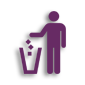 Arrange a litter pick as an individual icon