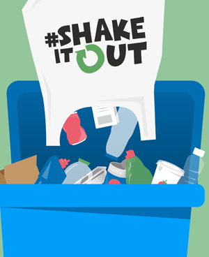 Suffolk residents urged to #ShakeItOut and keep recycling clean, dry and loose