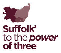 Suffolk to the power of three logo