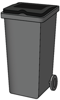 black bin for non-recycling