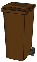 brown bin for garden waste (paid for subscription service)