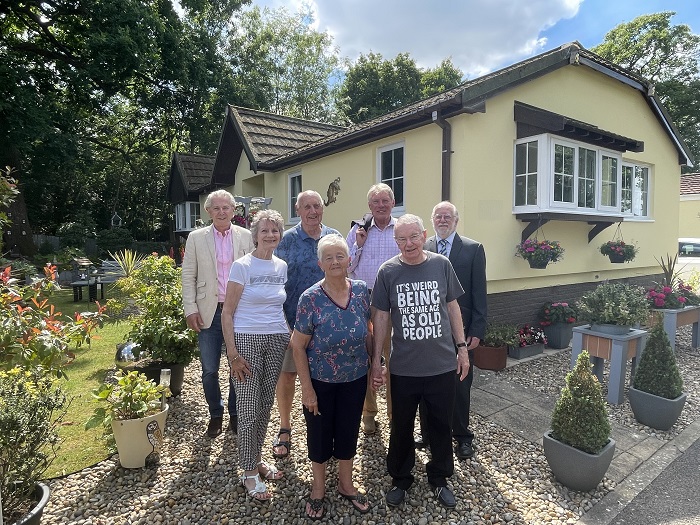 Residents Chris and Ann Britton and John and Jean Marjoram with West Suffolk Council leader Cllr John Griffiths, Cllr Andy Drummond, Cabinet member for Environment and Stanton ward councillor Jim Thorndyke