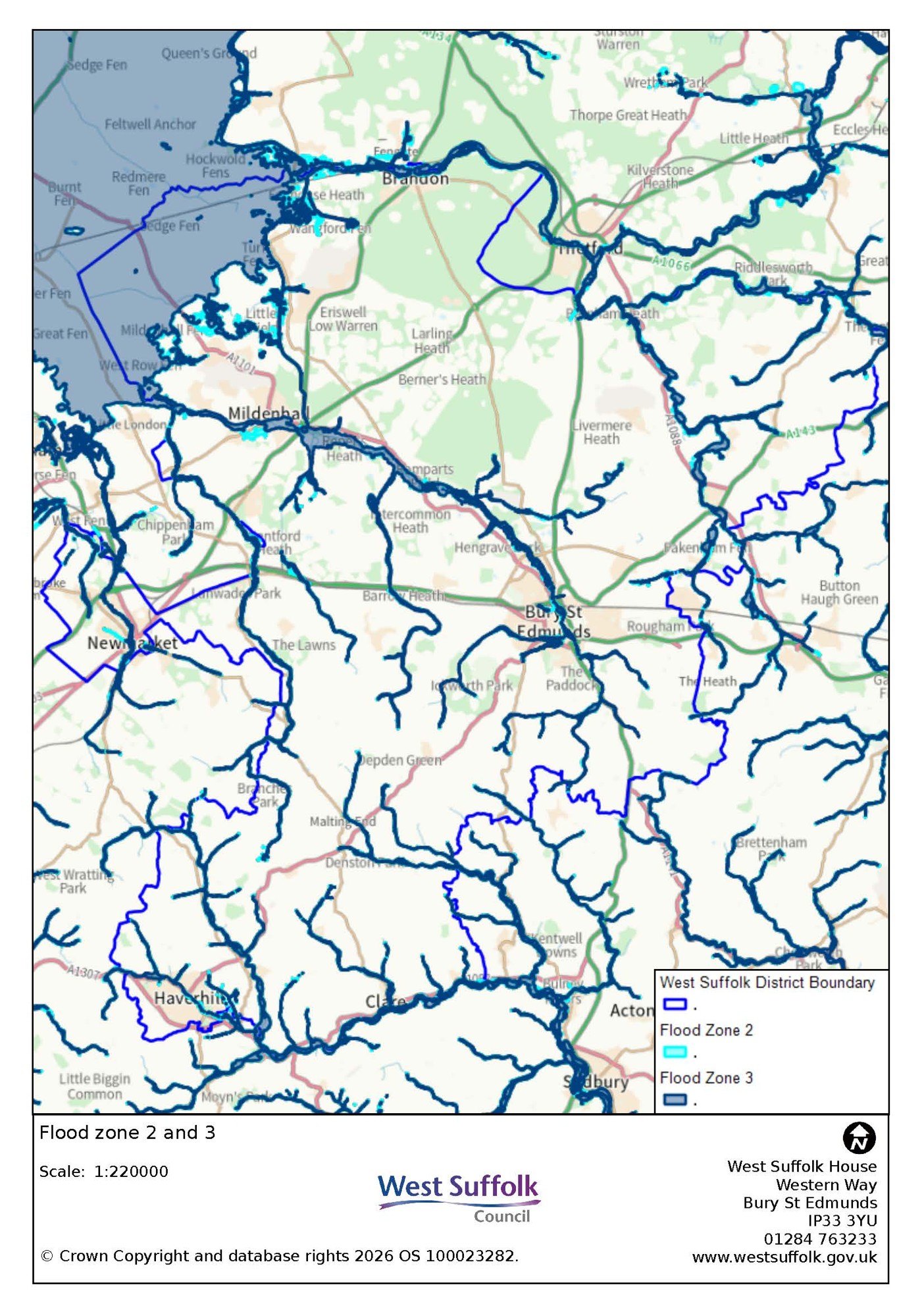 Click to view full size Figure 23: map showing flood zones 2 and 3 Figure 23: map showing flood zones 2 and 3