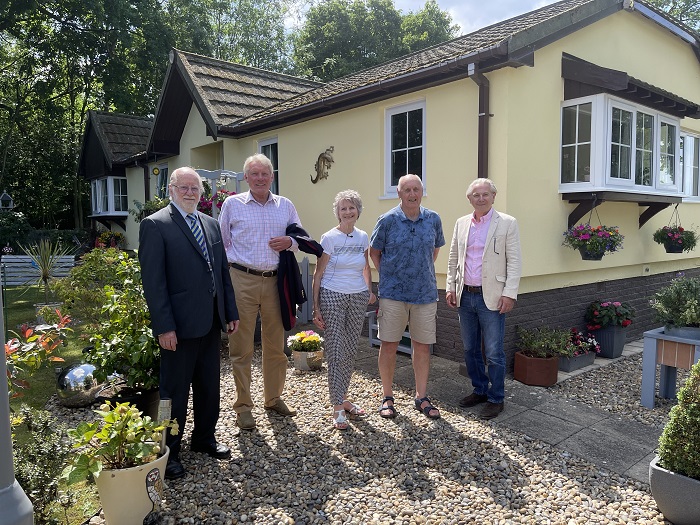 John and Jean Marjoram with Leader of West Suffolk Council Cllr John Griffiths, Cabinet Member for the Environment Cllr Andy Drummond, and Stanton ward member Cllr Jim Thorndyke 
