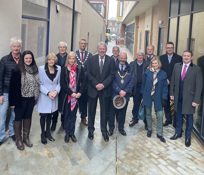 The project helps maximise the potential footfall across the town centre by widening Market Thoroughfare by more than 50 percent at ground floor level to 3.8m (before it was 2.4m). 