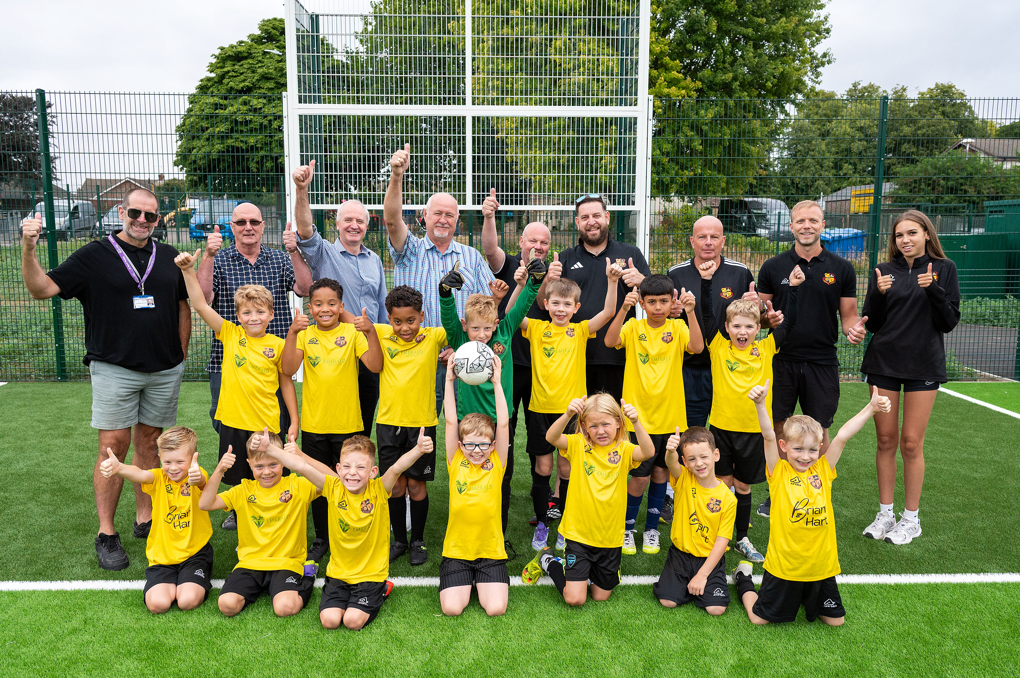 Game on:Mildenhall Town Youth Development Team with coaches, West Suffolk Councillors and staff. Game on:Mildenhall Town Youth Development Team with coaches, West Suffolk Councillors and staff.