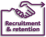 Recruitment and retention logo