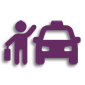 Taxi customer information and advice icon