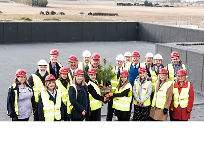 The topping out of the Mildenhall Hub has begun