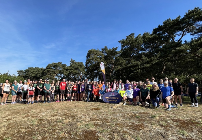Runners and volunteers with Cllr Susan Glossop at Cllr Ian Shipp parkrun runners, volunteers with Cllr Susan Glossop and Cllr Ian Shipp at the West Stow Country parkrun
