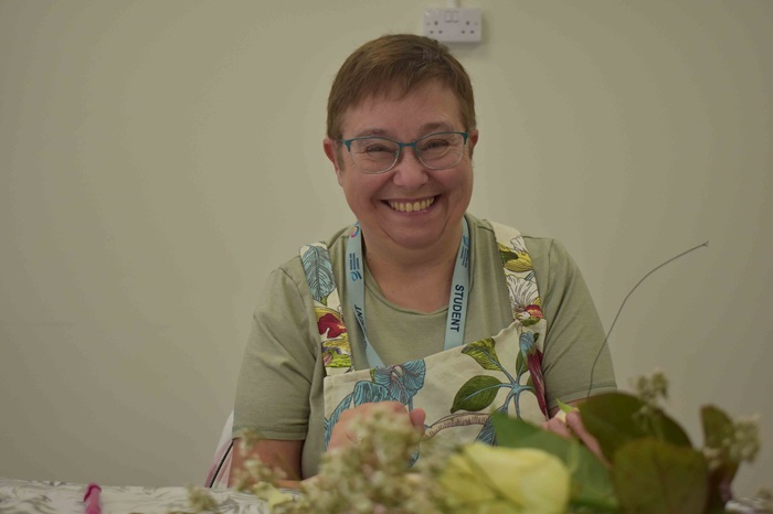 Teresa is enjoying a floristy course at the EEG Haverhill campus