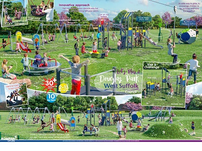 An image showing the new equipment to be installed over the coming weeks at Douglas Park in Mildenhall