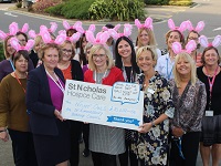 The Night Owls team from St Edmundsbury Borough Council who raised more than £10,000 in memory of Sophie Claydon by taking part in St Nicholas Hospice Care’s Girls Night Out.
