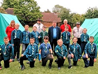 Cllr John Burns has given locality grant funding to a scout group in Haverhill