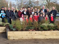 The opening of the new floral community area on the Howard Estate in Bury St Edmunds