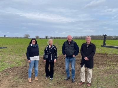 Cllrs Hopfensperger, Broughton, Taylor and Waterman at land acquired for Operational Hub expansion icon