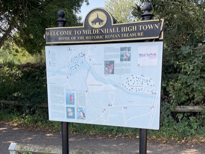 Mildenhall sign and map