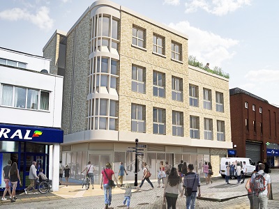Designs for 17-18 Cornhill include a new frontage onto St Andrews Street designed to act as a catalyst for other landowners and investors to make improvements to the street scene.