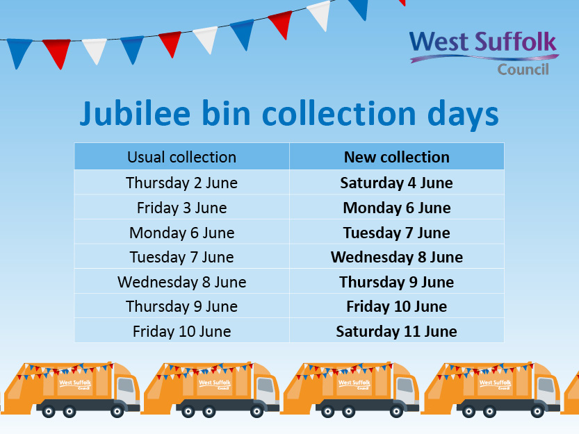 Jubilee bin collection day changes