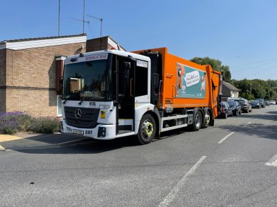 Bin lorry on its rounds