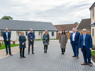 Members of West Suffolk Council and Orbit Group at the opening of the rural exception scheme in Beck Row which saw the development of 39 affordable homes for those with a local connection to the village and surrounding parishes.
