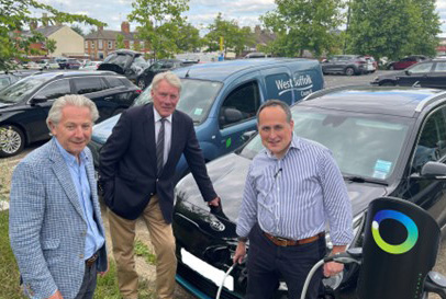 EV charging points St Andrews car park Bury St Edmunds 400X300