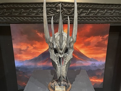 Sauron's helmet from The Lord of The Rings on display at Moyse's Hall icon