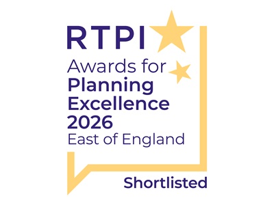 RTPI awards for planning excellence, shortlisted East of England logo icon