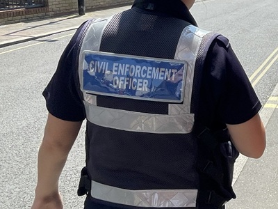 A Civil Parking Enforcement officer - West Suffolk Council will match its parking enforcement to the new parking restrictions in the residential zones in Bury St Edmunds icon