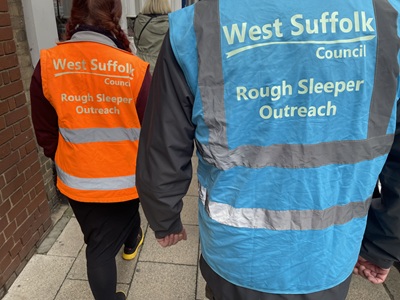 Members of West Suffolk Council's Rough Sleeper Support Service which works to help people who are rough sleeping get the necessary support and accommodation that they need. icon