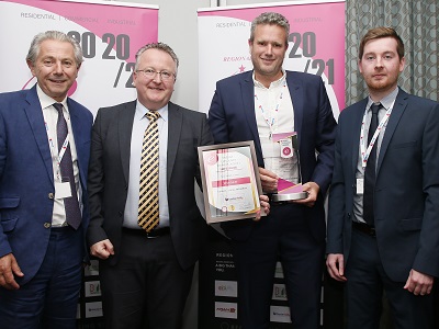 Cllr Andy Drummond, with a representative of award sponsors Baxter Kelly, and West Suffolk Council environment and energy officers Andy Oswald and Luke Simpkin.