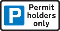 Permit holders only parking sign